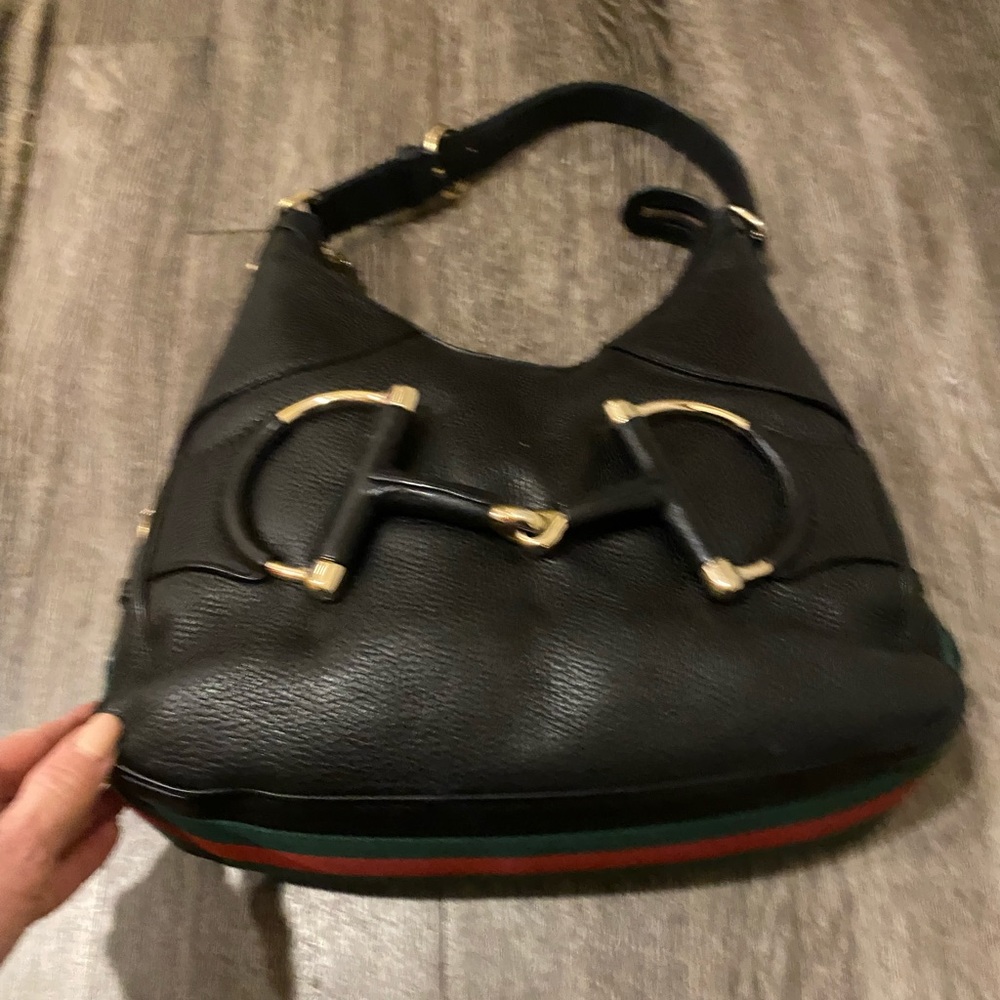 Authentic GUCCI Heritage Hobo Horsebit leather